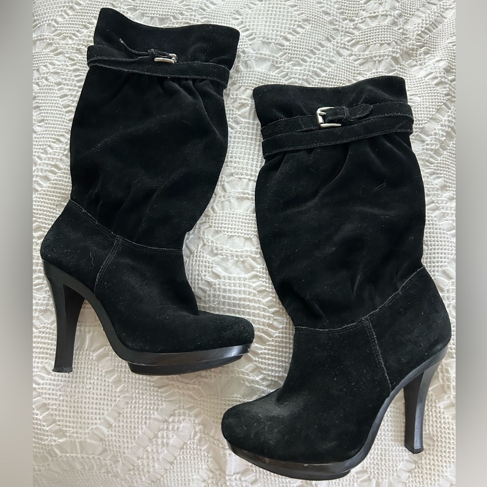 Michael Kors Black Kincade Slouchy Tall Heel boots 6.5